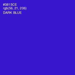 #3815CE - Dark Blue Color Image